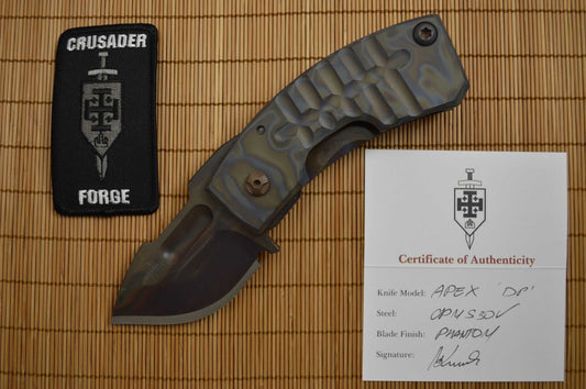 Crusader Forge "APEX" Drop Point, Frame-Lock, Phantom Finish (SOLD)