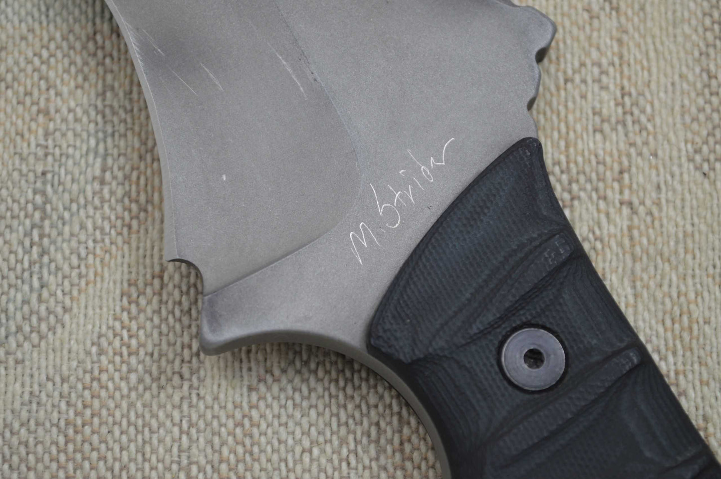 Mick Strider Custom (MSC) Hand Signed AJAX, Lifter's Leather Sheath (SOLD)