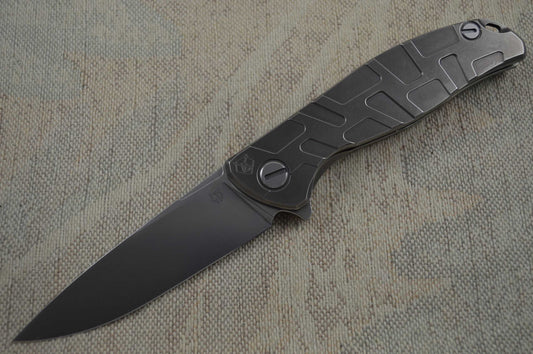 Shirogorov Custom Division Model 95T, Titanium Frame-Lock SRRBS Flipper, 2015 Blade Show Lottery - No. 190 (TRADED)