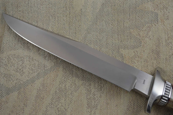 Ray Cover Fixed Blade Fighting Knife, Presentation Grade Crown Stag Ha ...