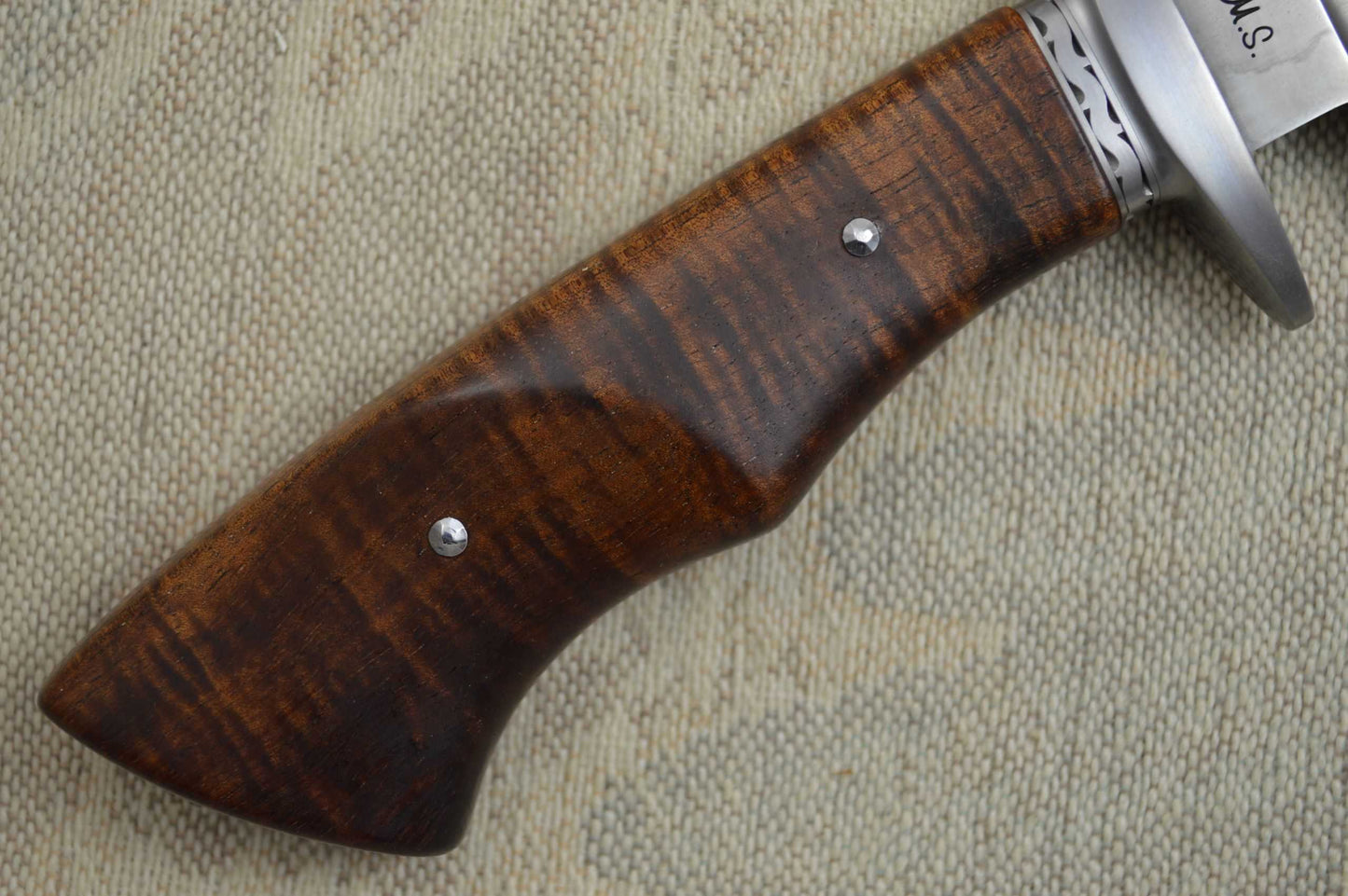 John White, MS, 10 1/4" W-2 Camp Knife with "Buffalo Hamon" (SOLD)