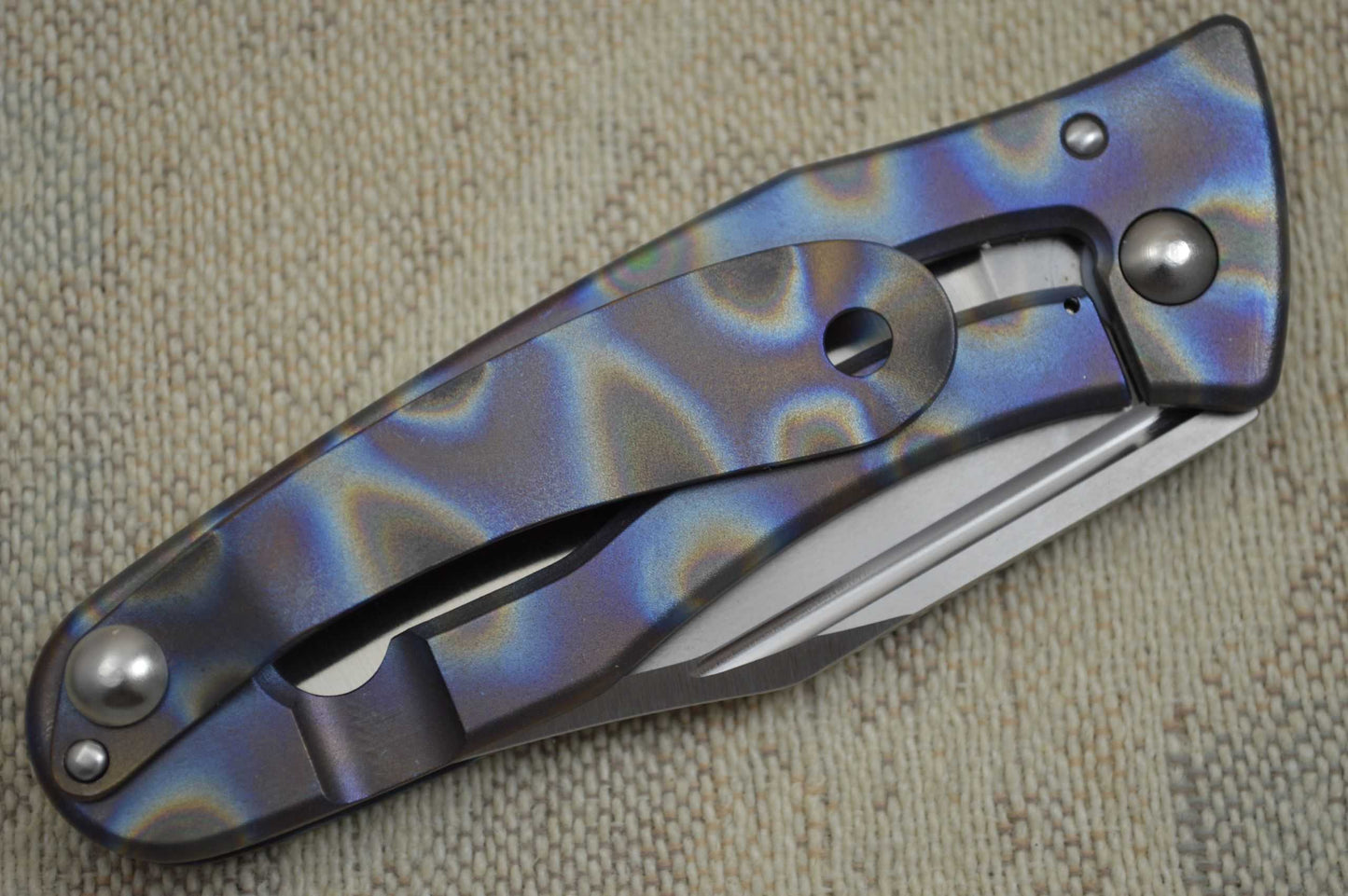 Steve Ryan RUF Titanium Frame Lock, Clip Point Folding Knife (TRADED)