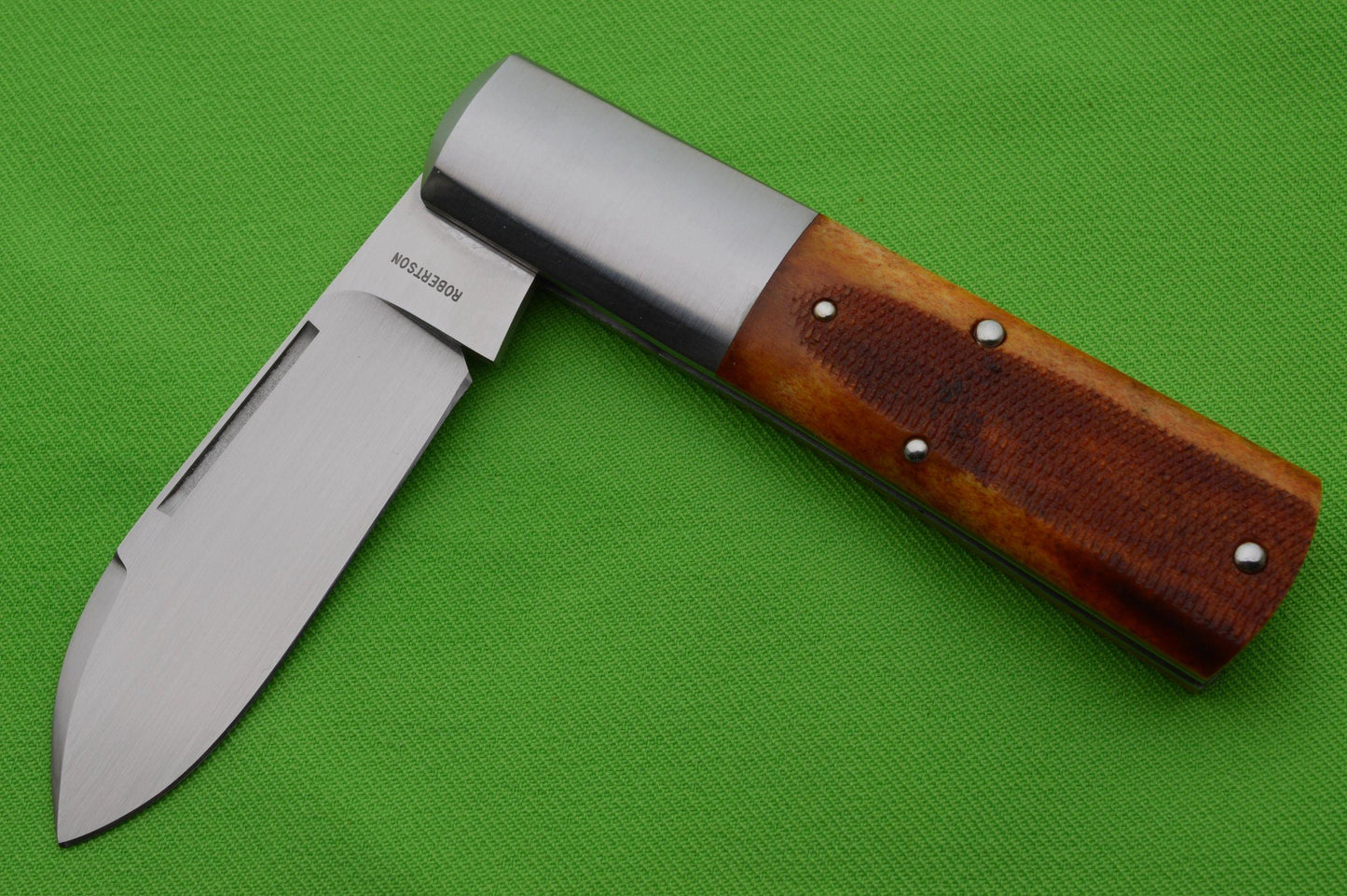 Tim Robertson Checkered Stag Barlow Slip-Joint Folding Knife (SOLD)