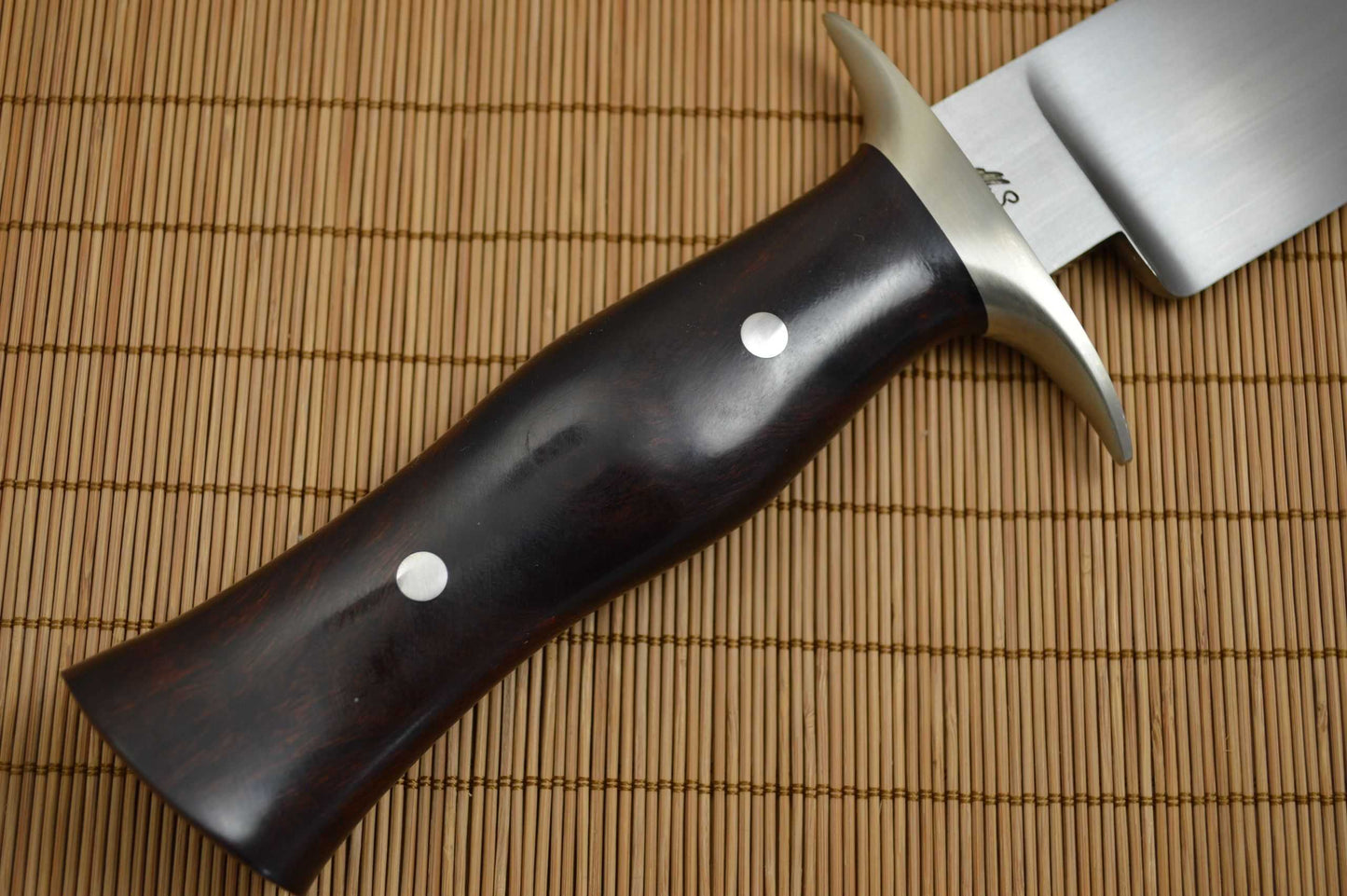 Steve Dunn, M.S. Large Bowie Knife, 52100 Steel, Ironwood (SOLD)