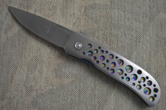 Kevin Hoffman KLH "Galaxy Pattern" Titanium Liner-Lock Front Flipper Folder (SOLD)