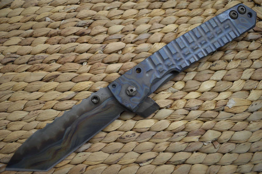 Crusader Forge FIFP EX Tanto, Full Titanium Frame-Lock Flipper, 1 of 1 (SOLD)