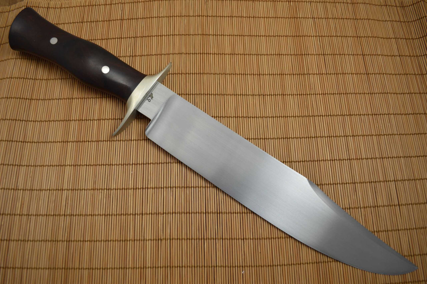 Steve Dunn, M.S. Large Bowie Knife, 52100 Steel, Ironwood (SOLD)