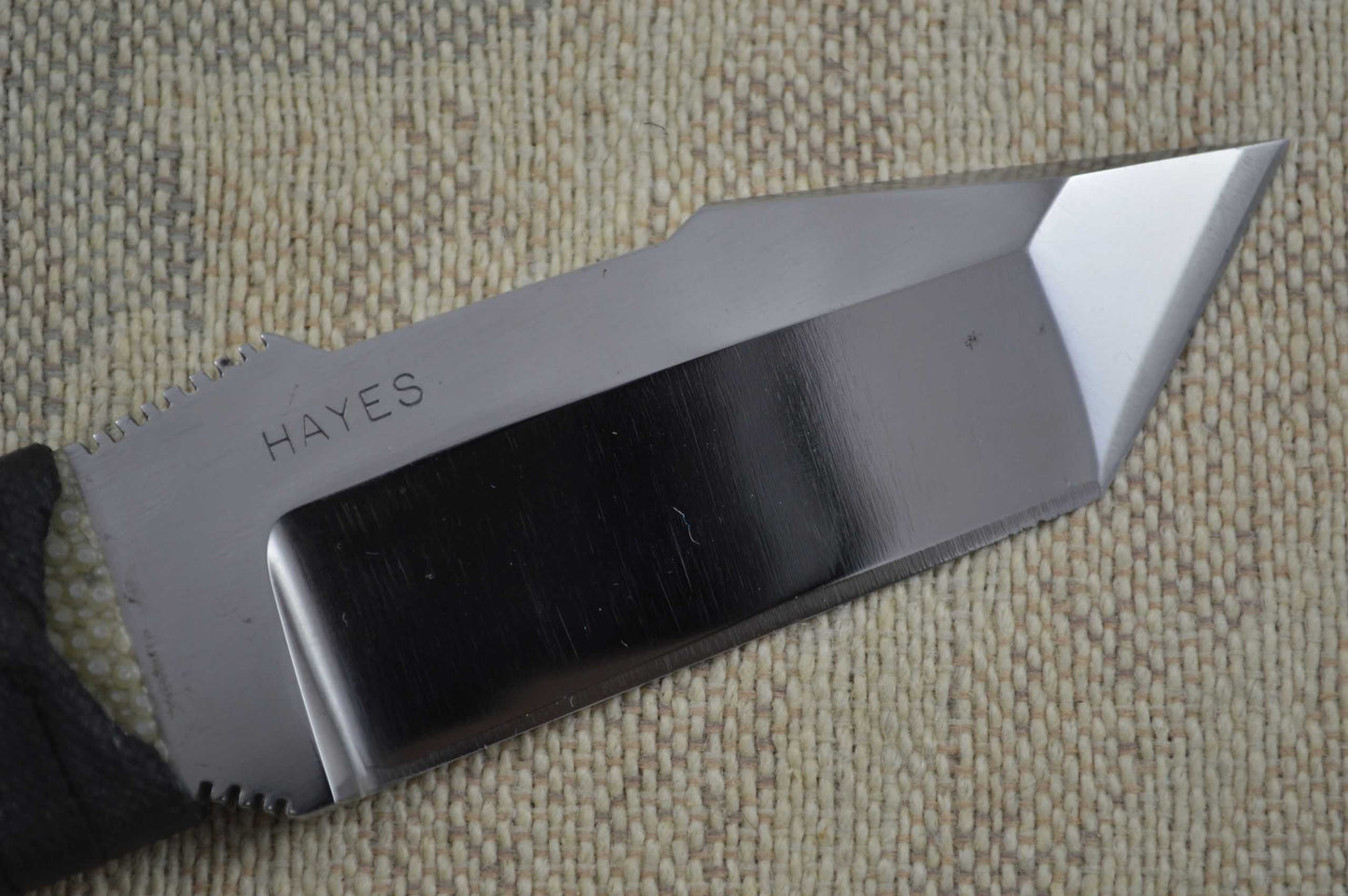 Wally Hayes Japanese-Style Stingray Cord Wrapped Tanto Neck Knife (SOLD)