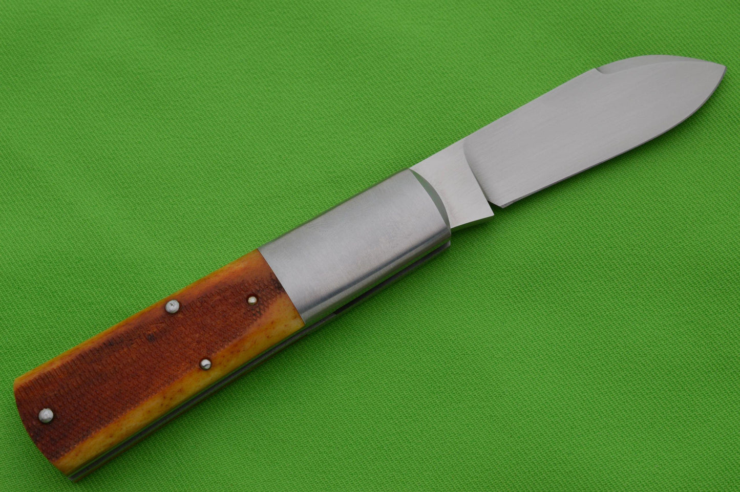 Tim Robertson Checkered Stag Barlow Slip-Joint Folding Knife (SOLD)