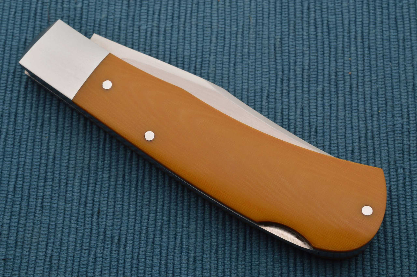 Bill Ruple Lock-Back Trapper, Vintage Butterscotch Micarta, Folding Knife